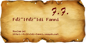 Fölföldi Fanni névjegykártya