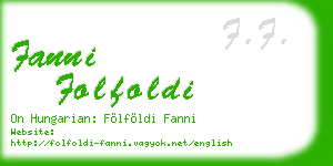 fanni folfoldi business card